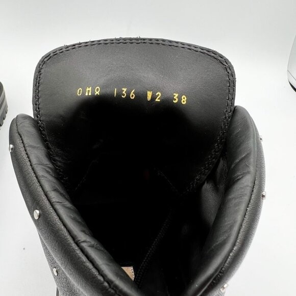 Valentino Garavani Black Rockstud Ankle Hiking Boots - Picture 6 of 12